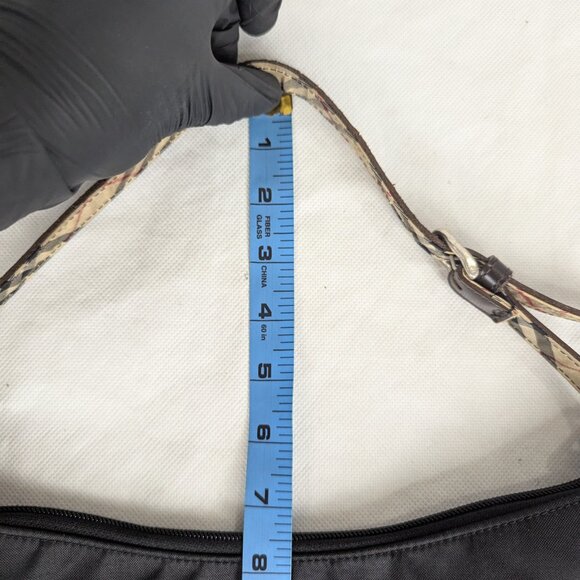 BURBERRY BLUE LABEL Handbag One Shoulder Nylon Black Nova Check Made in Italy. - Picture 12 of 12